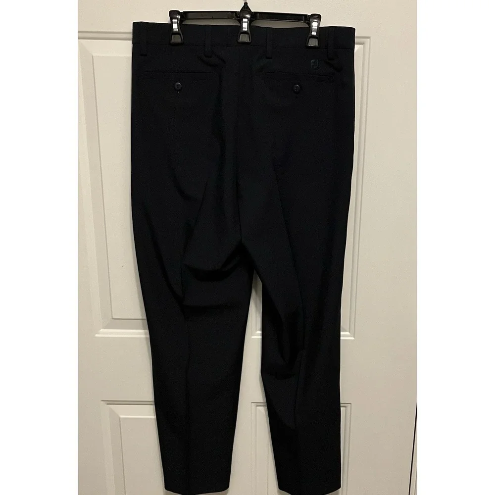 FJ Foot Joy Chino Pants Men's 34x32 Blue Golf‎ Stretch Straight Fit